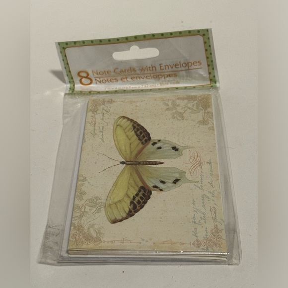 8 Butterfly Note Cards with Envelopes - Picture 2 of 3